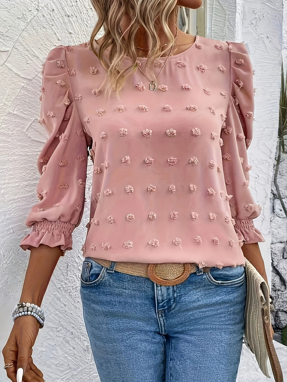 ZARA Loose Fit Premium Slimming Crew Neck Long Sleeve Shirt Top
